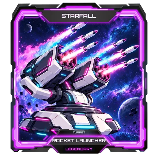 Rocket Launcher turret card, Legendary