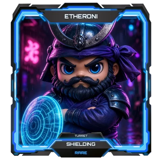 Etheroni Shielding turret card, Rare