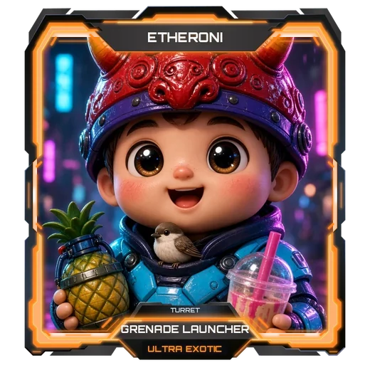 Etheroni Grenade Launcher turret card, Ultra Exotic